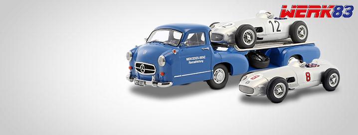 Maravilha Azul Mercedes-Benz Blue Wonder
Transportador de carro de 
corrida e W196